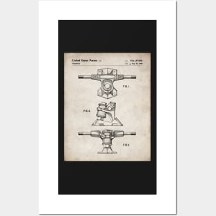 Skateboard Patent - Skater Retro Skating Art - Antique Posters and Art